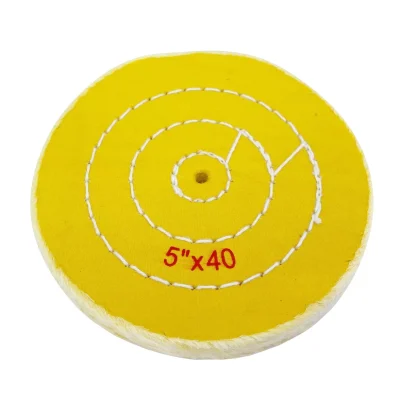 Yellow Buffing Wheel W/Shellac 5"X40P 3R