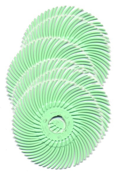 2" Radial Bristle Discs - Light Green 6-Pk - 1 Micron A-4548-6