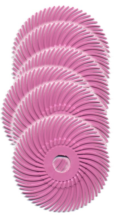 2" Radial Bristle Discs - Pink 6-Pk - Pumice A-4546-6