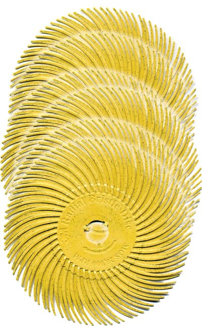 3" Radial Bristle Discs - Yellow - 80 grit A-4552-6