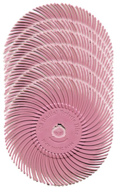 3" Radial Bristle Discs - Pink - Pumice A-4556-6