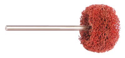 Mounted Satin Finishers 3/32" Shank 12-Pk - Coarse - Light Red A-5528-12