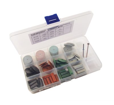 Rubber Bonded Abrasive Assortment, 74-Pc w/ Mandrels - AK11987M