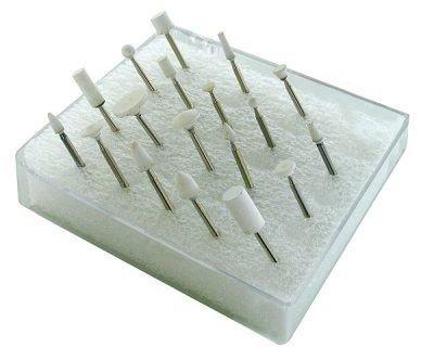 White Aluminum Oxide Point Assortment, 18-Pc - 3/32" Shank - AK160