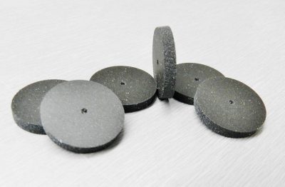 Silicone Polishing Wheels Square Edge Black Medium Jewelry EVE Germany Pack 6